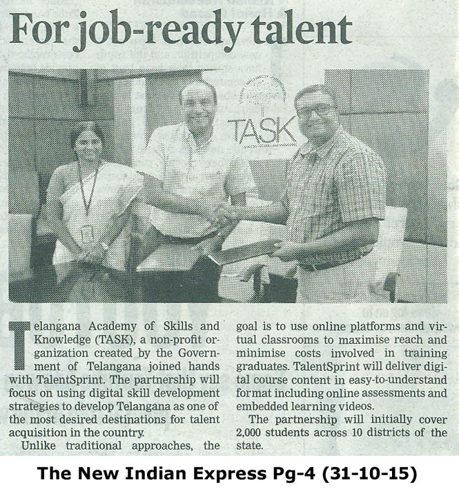 TalentSprint to skill graduates across ten districts of Telangana